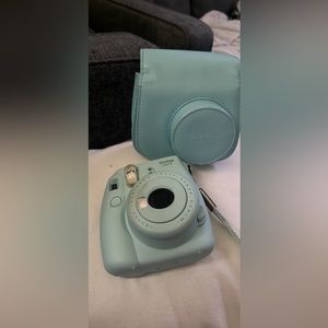 Turquoise camera with case!